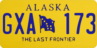 AK license plate GXA173