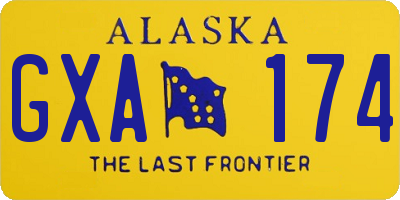 AK license plate GXA174