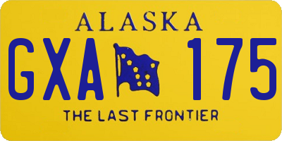 AK license plate GXA175