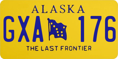 AK license plate GXA176