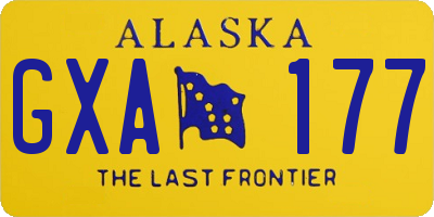 AK license plate GXA177