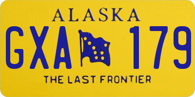 AK license plate GXA179