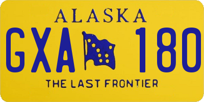 AK license plate GXA180