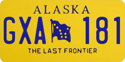 AK license plate GXA181