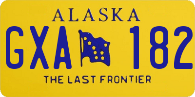 AK license plate GXA182