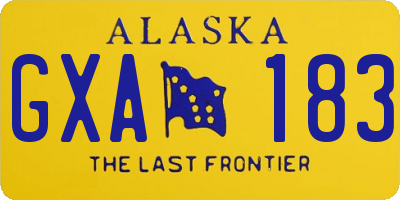 AK license plate GXA183