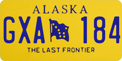 AK license plate GXA184