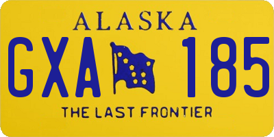 AK license plate GXA185