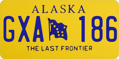 AK license plate GXA186