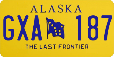 AK license plate GXA187