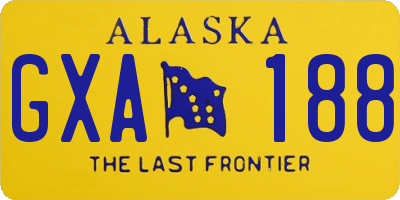 AK license plate GXA188