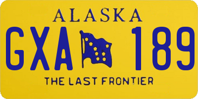 AK license plate GXA189