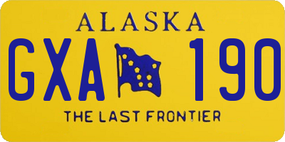 AK license plate GXA190