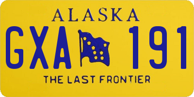 AK license plate GXA191