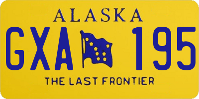 AK license plate GXA195