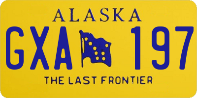 AK license plate GXA197