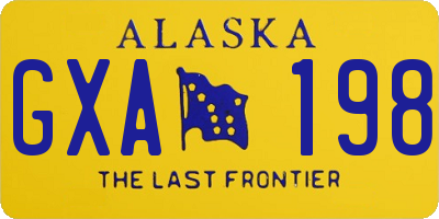 AK license plate GXA198