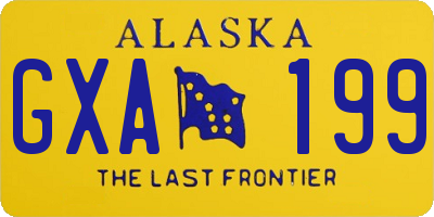 AK license plate GXA199