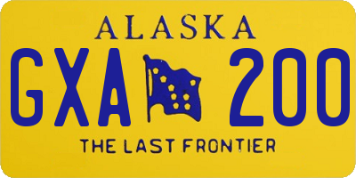 AK license plate GXA200