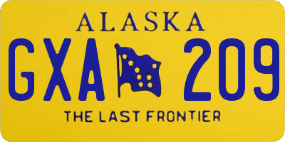 AK license plate GXA209