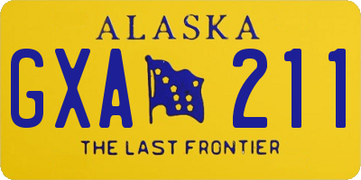 AK license plate GXA211