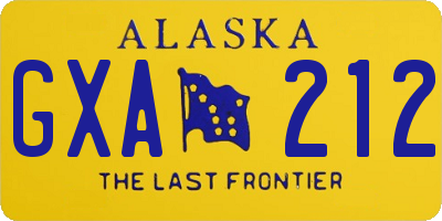 AK license plate GXA212