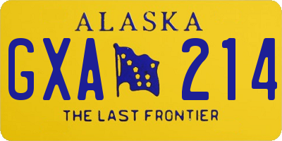 AK license plate GXA214