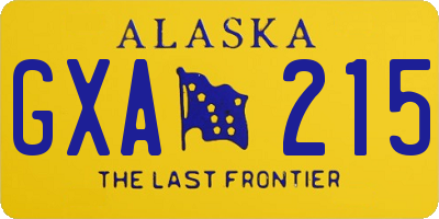 AK license plate GXA215