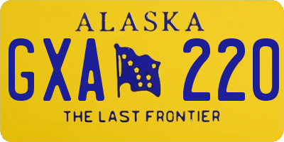 AK license plate GXA220