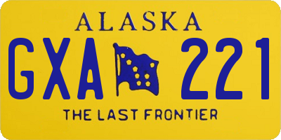 AK license plate GXA221