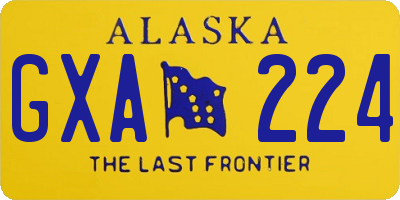 AK license plate GXA224