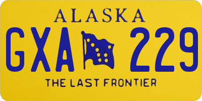 AK license plate GXA229