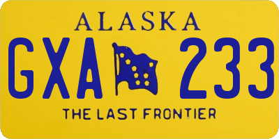 AK license plate GXA233