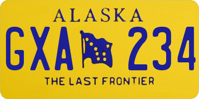 AK license plate GXA234