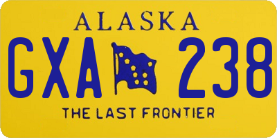 AK license plate GXA238