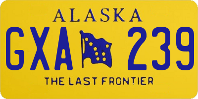 AK license plate GXA239