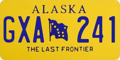 AK license plate GXA241