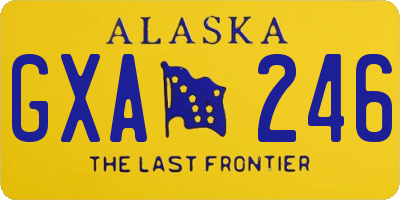 AK license plate GXA246