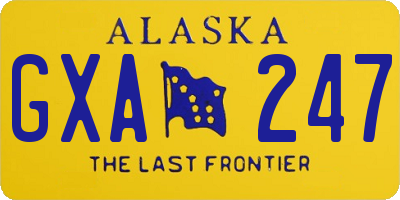 AK license plate GXA247