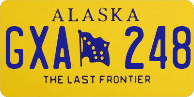 AK license plate GXA248