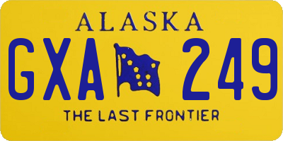 AK license plate GXA249