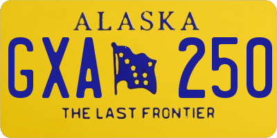 AK license plate GXA250