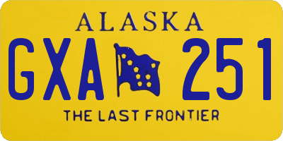 AK license plate GXA251