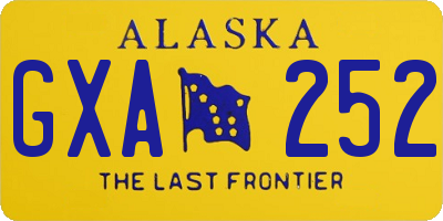 AK license plate GXA252