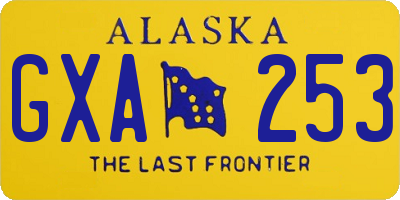 AK license plate GXA253