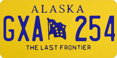 AK license plate GXA254