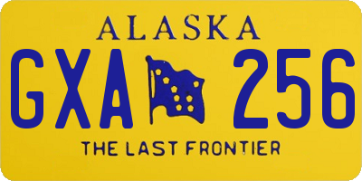 AK license plate GXA256