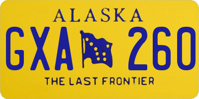 AK license plate GXA260