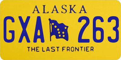 AK license plate GXA263