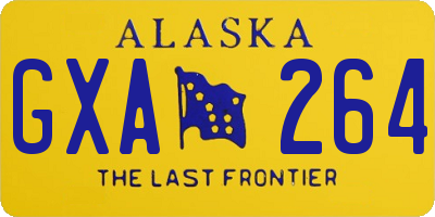 AK license plate GXA264